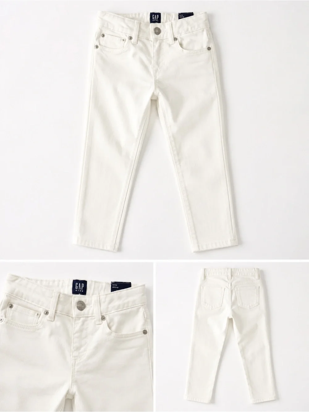 GAP Kids White Slim Straight Jeans